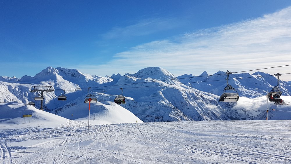 Pistes van Ski Arlberg.